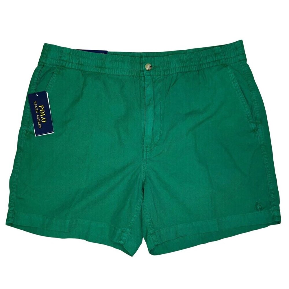 Polo Ralph Lauren XXL Classic Fit 5" Prepster Elastic Waist Chino Shorts Green - Picture 1 of 9